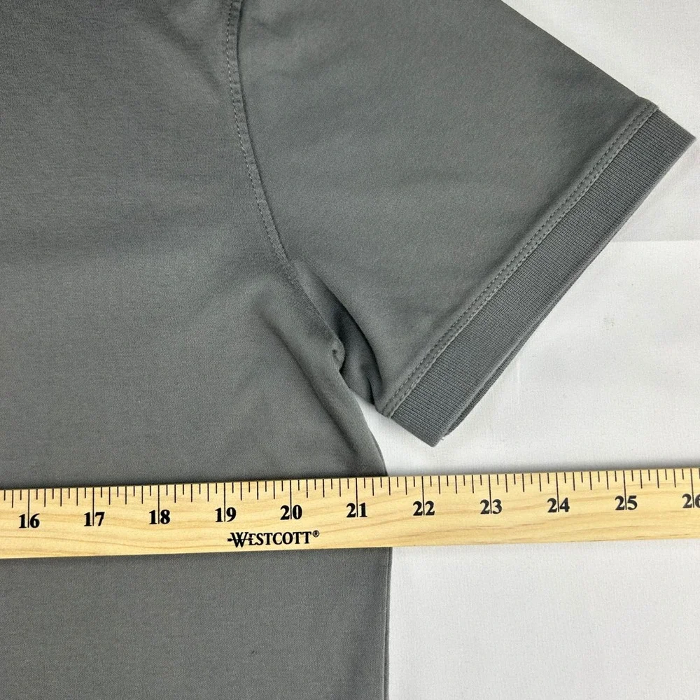 Banana Republic Mens Luxe Touch Performance Polo Shirt Slim Fit Grey Large